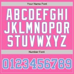 Benutzerdefinierte rosa weiße Nadelstreifen hellblau-weiß authentische Baseball Jersey Benutzerdefinierte rosa weiße Nadelstreifen hellblau-weiß authentische Baseball Jersey