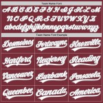 Benutzerdefinierte Burgund Weiß-Grau Authentic Baseball Jersey Benutzerdefinierte Burgund Weiß-Grau Authentic Baseball Jersey