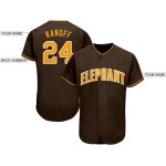 Individuelles braun-gold-weißes Baseball-Trikot Individuelles braun-gold-weißes Baseball-Trikot