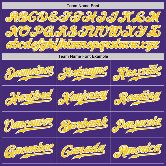 Benutzerdefinierte lila weiß Nadelstreifen Gold-weiß authentische Baseball Jersey Benutzerdefinierte lila weiß Nadelstreifen Gold-weiß authentische Baseball Jersey