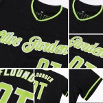 Benutzerdefiniertes authentisches Baseball-Trikot in Schwarz-Neongrün-Weiß Benutzerdefiniertes authentisches Baseball-Trikot in Schwarz-Neongrün-Weiß