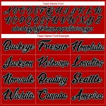 Benutzerdefinierte rot schwarz Nadelstreifen schwarz-weiß authentische Baseball Jersey Benutzerdefinierte rot schwarz Nadelstreifen schwarz-weiß authentische Baseball Jersey