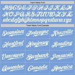 Benutzerdefinierte hellblau weiß Nadelstreifen weiß authentische Baseball Jersey Benutzerdefinierte hellblau weiß Nadelstreifen weiß authentische Baseball Jersey