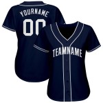 Benutzerdefiniertes marineblau-weißes Baseball-Trikot Benutzerdefiniertes marineblau-weißes Baseball-Trikot