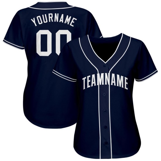 Benutzerdefiniertes marineblau-weißes Baseball-Trikot Benutzerdefiniertes marineblau-weißes Baseball-Trikot