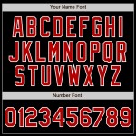 Benutzerdefiniertes authentisches schwarz-rot-weißes Baseballtrikot Benutzerdefiniertes authentisches schwarz-rot-weißes Baseballtrikot