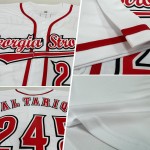 Benutzerdefiniertes weiß-rot-schwarzes Baseballtrikot Benutzerdefiniertes weiß-rot-schwarzes Baseballtrikot