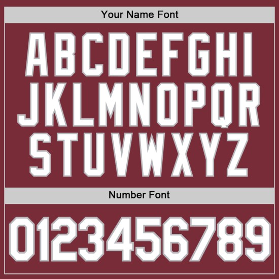 Benutzerdefinierte Burgund Weiß-Grau Authentic Baseball Jersey Benutzerdefinierte Burgund Weiß-Grau Authentic Baseball Jersey