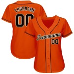 Benutzerdefinierte Orange Schwarz Creme-Altgold Baseball Jersey Benutzerdefinierte Orange Schwarz Creme-Altgold Baseball Jersey