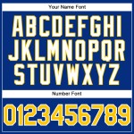 Benutzerdefinierte Royal Weiß Nadelstreifen Gold-Weiß Authentic Baseball Jersey Benutzerdefinierte Royal Weiß Nadelstreifen Gold-Weiß Authentic Baseball Jersey