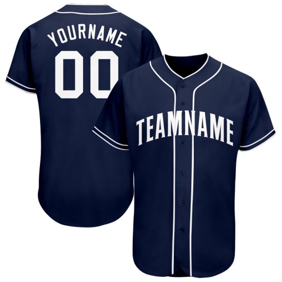 Benutzerdefiniertes marineblau-weißes Baseball-Trikot Benutzerdefiniertes marineblau-weißes Baseball-Trikot