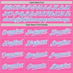 Benutzerdefinierte rosa weiße Nadelstreifen hellblau-weiß authentische Baseball Jersey Benutzerdefinierte rosa weiße Nadelstreifen hellblau-weiß authentische Baseball Jersey