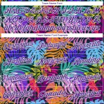 Benutzerdefiniertes weißes lila-weißes 3D-Musterdesign Hawaii-Palmen authentisches Baseball-Trikot Benutzerdefiniertes weißes lila-weißes 3D-Musterdesign Hawaii-Palmen authentisches Baseball-Trikot