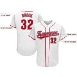 Benutzerdefiniertes weiß-rot-schwarzes Baseballtrikot Benutzerdefiniertes weiß-rot-schwarzes Baseballtrikot