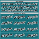 Benutzerdefiniertes Teal Black Pinstripe Schwarz-Weiß Authentic Baseball Jersey Benutzerdefiniertes Teal Black Pinstripe Schwarz-Weiß Authentic Baseball Jersey