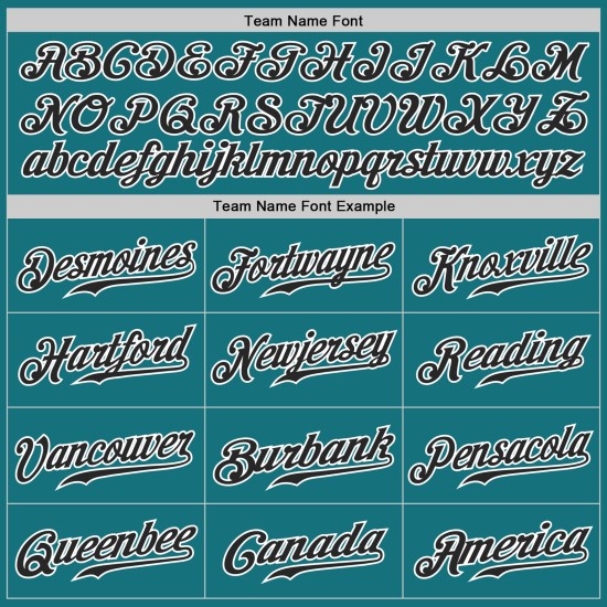 Benutzerdefiniertes Teal Black Pinstripe Schwarz-Weiß Authentic Baseball Jersey Benutzerdefiniertes Teal Black Pinstripe Schwarz-Weiß Authentic Baseball Jersey